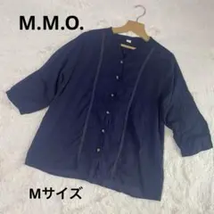 M.M.O. 五分袖 ブラウス ネイビー レディース 夏コーデ 美品 涼しい