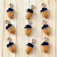 どんぐり カラー 木の実 秋 ハンドメイド パーツ チャーム