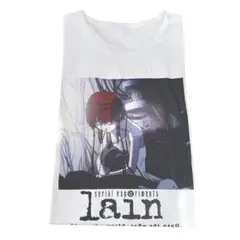 Lain シリアルエクスペリメンツレイン 半袖Tシャツ 岩倉 玲音 ホワイト