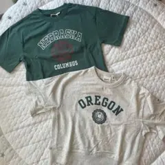 ◎新品未使用◎カレッジロゴTシャツ2枚セット　100