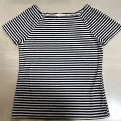 earth music&ecology ストライプ 半袖Tシャツ
