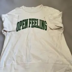 OPEN FEELING Tシャツ Lサイズ クリーム色