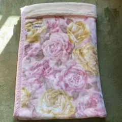 新品未使用 衿付き シングル なめらか 新品未使用 西川 2枚合わせ花柄バラ柄