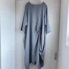 マライカ リネン アシンメトリー 変形 ワンピース グレー 麻 フリー 美品✨️