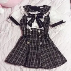 LIZLISA メッセージリボンツイードセットアップ 黒