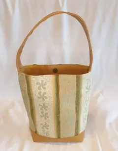 ♥ハンドメイド♥ベルギー製ゴブラン織りと牛革のショルダーバッグ