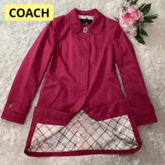 【大人気モデル】コーチ COACH トレンチコート ターンロックボタン ピンクS