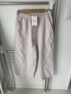 リネンブレンドワイドパンツ