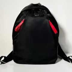 新品✨アニエスベー リュック ナイロン バイカラー ブラック レッド