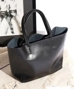 ROOP TOKYO ブラック スプリットレザートートバッグ