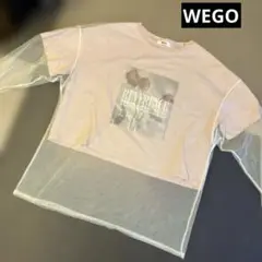 WEGO チュールドッキングプリントTシャツ　F