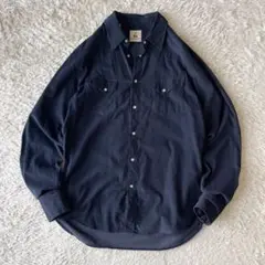ギィローバー 美品 コーデュロイウェスタンシャツ L ネイビー