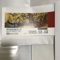 上野 東京国立博物館 特別展観覧券 1枚