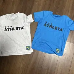 ATHLETA プラシャツセット 140 ホワイト&ブルー