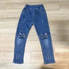 海外子供服 女の子 猫デザイン デニム