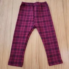 ユニクロ UNIQLO チェック柄裏起毛パンツ 90サイズ