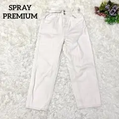 a1058【SPRAY PREMIUM】デニム ハイウエスト ストレート M 白