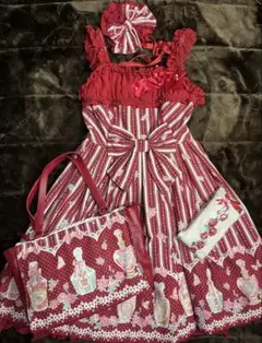 Angelic Pretty　ローズトワレ　スカート　ヘッドドレス　セット Angelic Pretty ローズトワレ スカート ヘッドドレス セット