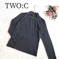 【トゥーシー】レディース 長袖 ハイネック Tシャツ Mサイズ ブラック