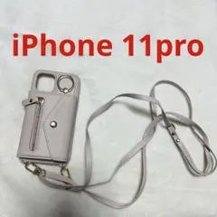 【未使用】iPhone 11pro用スマホショルダーストラップ アンバーホワイト