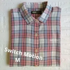 Switch Motion チェック柄シャツ 七分袖 M レディース