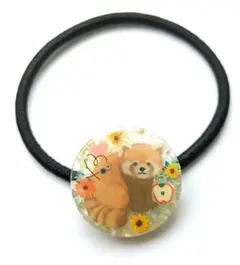 レッサーパンダちゃんドライフラワーレジンアクセサリー　　レッサーパンダ c6a079d1eb5693438865355c5ee8e4