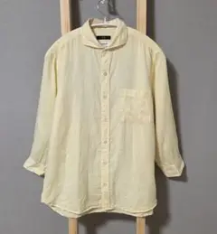 23区HOMME×SOMELOS リネンシャツ イエロー 46