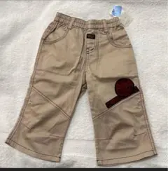 ハーフパンツ 130cm ベージュ　ワッペン付き(未使用品)