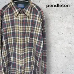 pendleton ペンドルトン　ボードシャツ　チェックシャツ　イエロー　古着