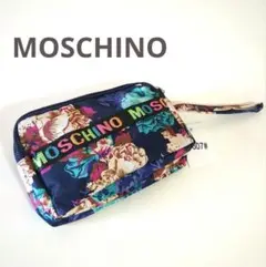 MOSCHINO モスキーノ　スリーポケット　ポーチ　ロゴ柄❣　美品✨️