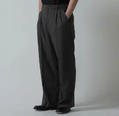 L'eau bleue ローブルー T/R TUCK WIDE SLACKS