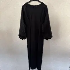 袖チュール重ねワンピース タグ付き新品　LLサイズ