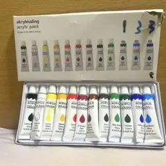 フライングタイガー　ほぼ開封　アクリル絵具　セット　ペイント　色塗り　12色