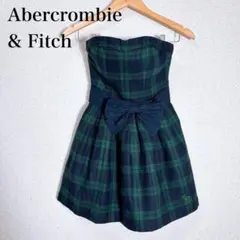 ◇ Abercrombie & Fitch ベアトップ リボン チェック柄