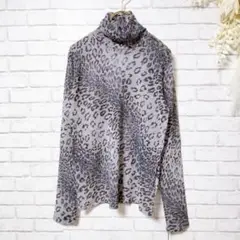 【美品】SHIRATACO.,LTD. 長袖シアーシャツ 豹 13650円 XL