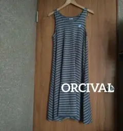 ORCIVAL ストライプ ノースリーブ ワンピース F