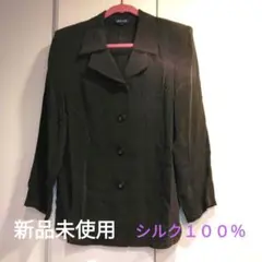 新品 未使用　シルク１００％　薄手　アウター　羽織　Ｌサイズ