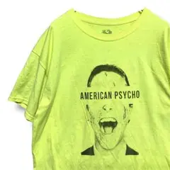 BJPE ムービー Tシャツ 古着 黄色 アメリカンサイコ ホラー 映画