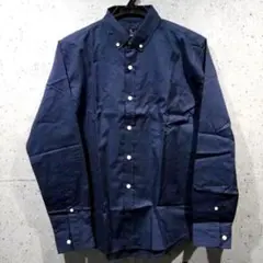 【新品/送料込】Ｍサイズ★NAVY スタイリッシュボタンダウン 長袖シャツ★