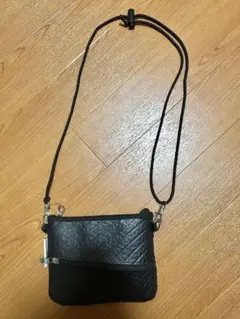 ブラック キルティング ショルダーバッグ