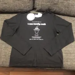 新品未使用　黒　ブラック　ロンT Tシャツ　160