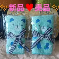 【新品未使用】 どうぶつアニマルハンカチタオル プチギフト 2枚セットまとめ売り