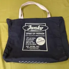 Junky トートバッグ 100%コットン　黒
