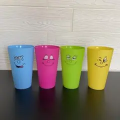 カラフルコップ 4個セット プラスチック カップ カラー コップ 子供