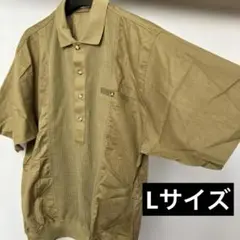 メンズ 渋いポロシャツ マスタード色 Lサイズ