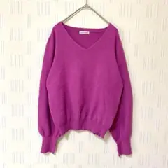 a.v.v standard ピンクニットセーター　Ｖネック　袖ボリューム　M