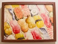 絵画　とみながまい　うさぎ　けせらんうさらん　おすしちゃん