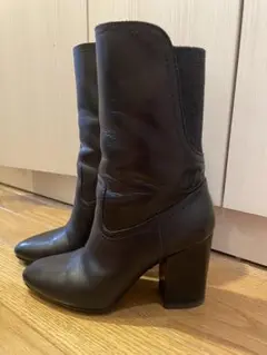 シャネル大丸で購入CHANELブラック黒ブーツ本革