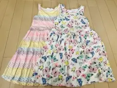 H&M バタフライ　タイダイ　ワンピース