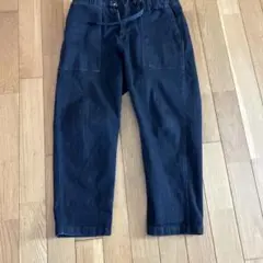 グラミチ　ルーズテーパードパンツＬ　デニム　黒